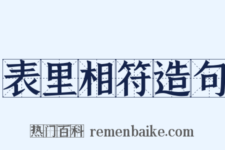 表里相符造句是什么意思的图片